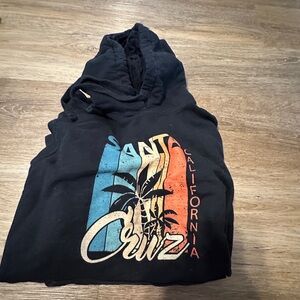 Santa Cruz Black Sleeveless Hoodie